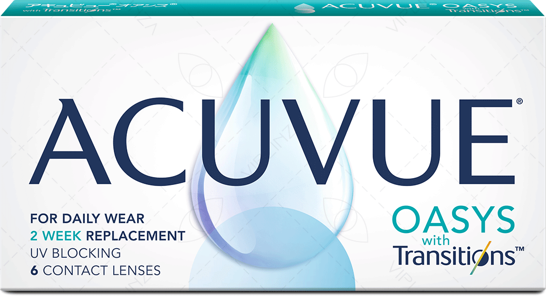 Контактные линзы Acuvue Oasys with Transitions, 6 шт., R 8,4, D -10, бесцветный