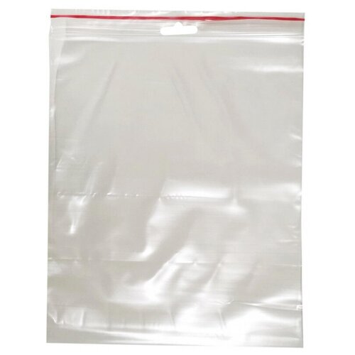 Пакет с замком (Zip Lock) с европодвесом 20 х 25 см, 60 мкм, 100 шт/уп