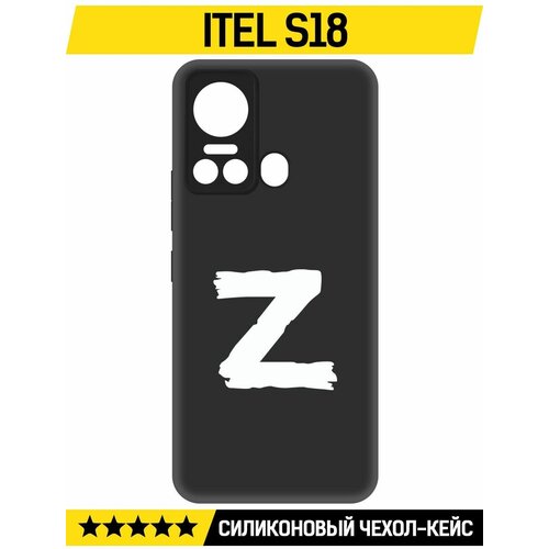 Чехол-накладка Krutoff Soft Case Z для ITEL S18 черный чехол накладка krutoff soft case год кролика для itel s18 черный