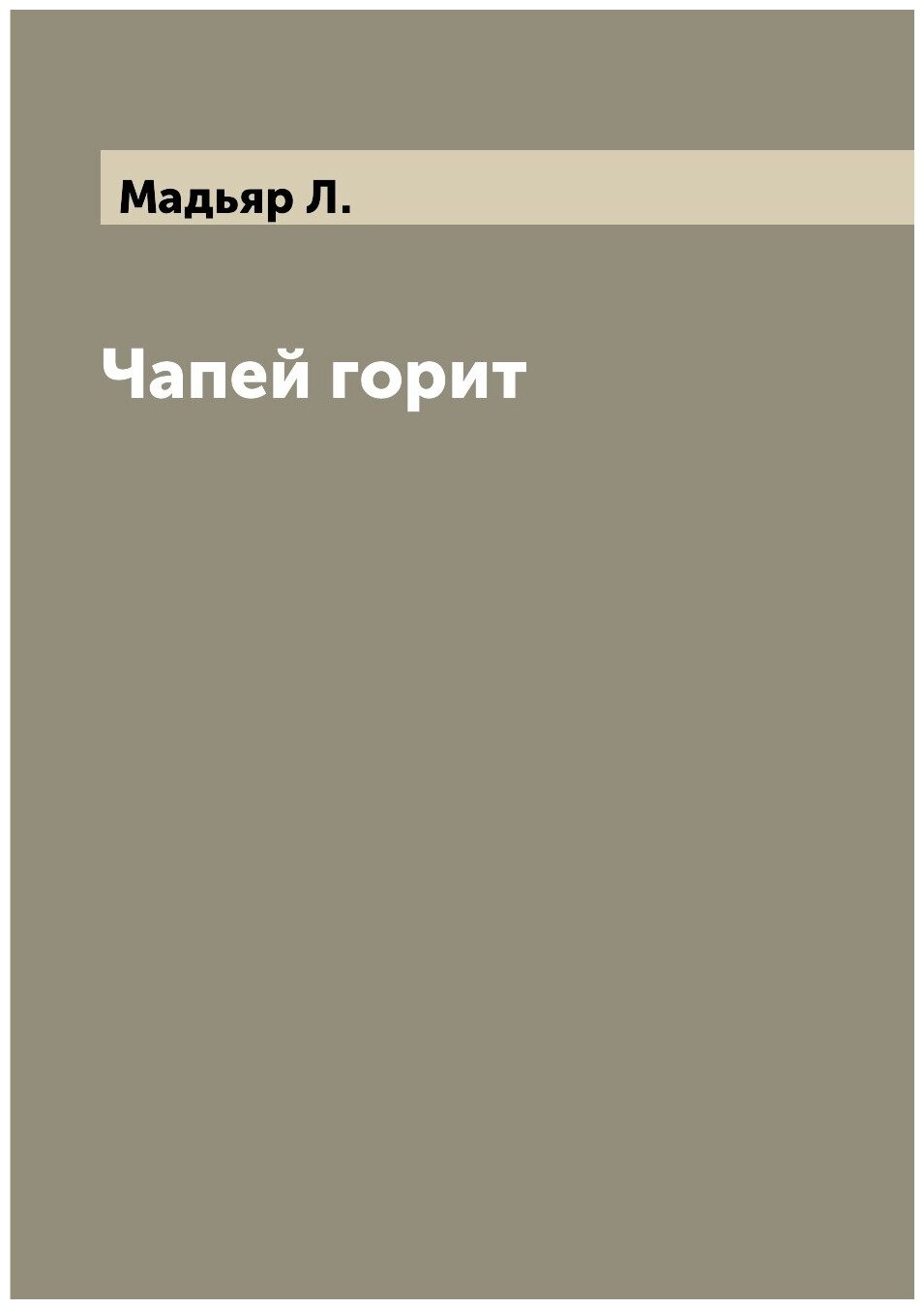Книга Чапей горит (Мадьяр Людвиг Игнатьевич) - фото №1