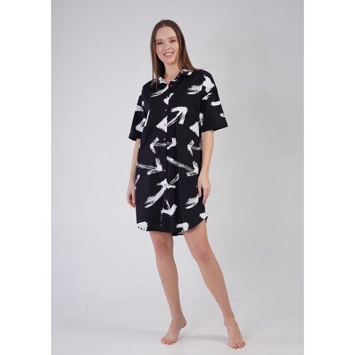 фото Халат vienetta, размер l, черный