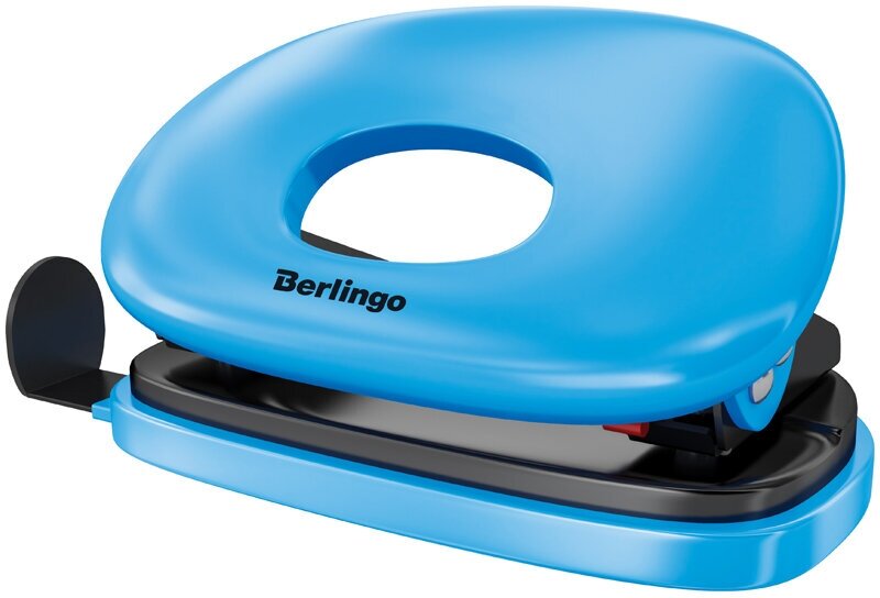 Дырокол Berlingo "Round" 10л, пластиковый, голубой