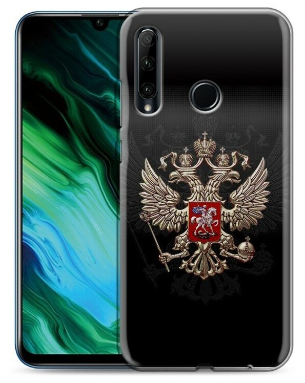 Дизайнерский силиконовый чехол для Хонор 10i/20е / Huawei Honor 20e Герб России