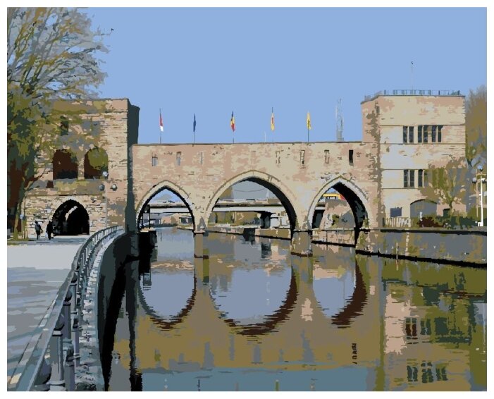 Картина по номерам "Арочный мост", 40x50 см