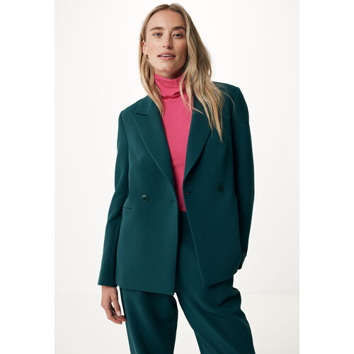 Пиджак MEXX, средней длины, силуэт прямой, размер 40, зеленый