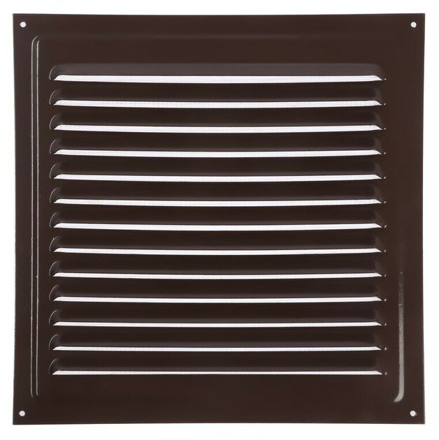 Решетка вентиляционная ZEIN Люкс РМ3030КР, 300 х 300 мм, с сеткой, металлическая, коричневая - фотография № 2