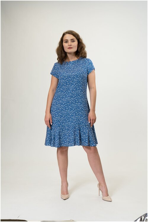 Платье DARIVAGALE, размер 54, синий