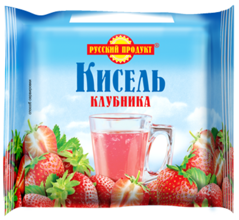 Упаковка 14 штук Кисель Русский продукт "Клубничный" брикет 190г