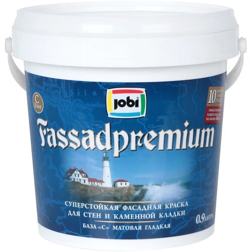 Краска фасадная Jobi Fassadpremium 0.9 л база C