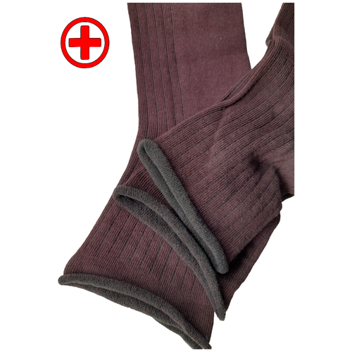 фото Женские носки pier londi средние, антибактериальные свойства, ослабленная резинка, ароматизированные, размер 36-40, бордовый