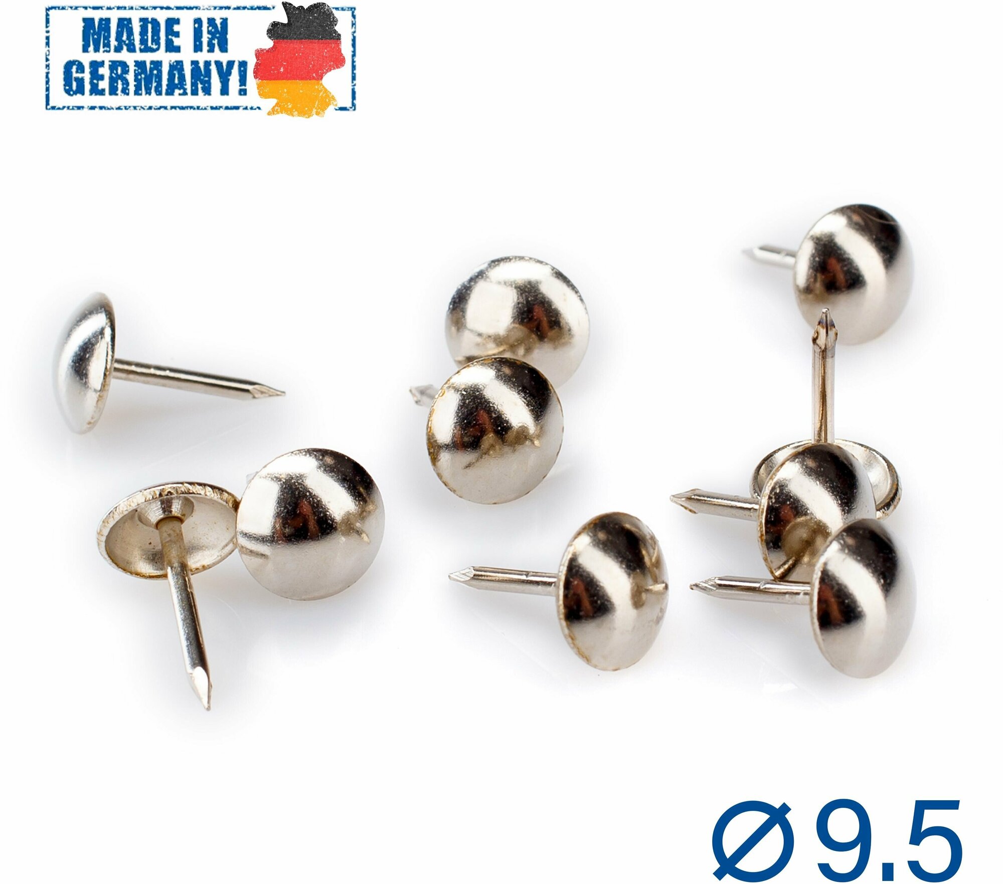 фото Гвозди декоративные HEICO, мебельные, для обивки, каретной стяжки, 9.5х13 мм, 50шт, 100 1/3, никель