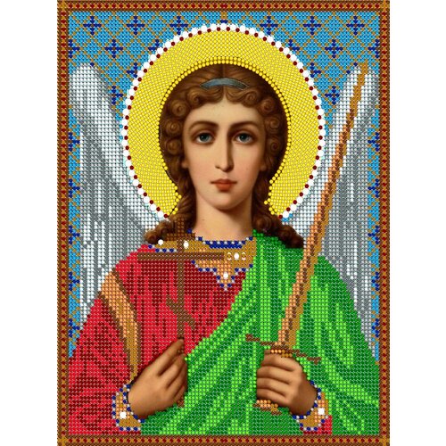 Вышивка бисером иконы Святой Архангел Хранитель 19*24 см