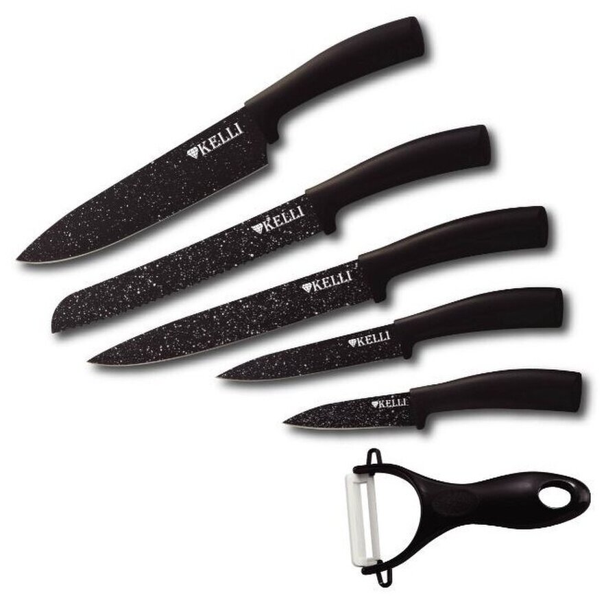 Ножи Kelli KL-2031 6 предметов с Мраморным покрытием