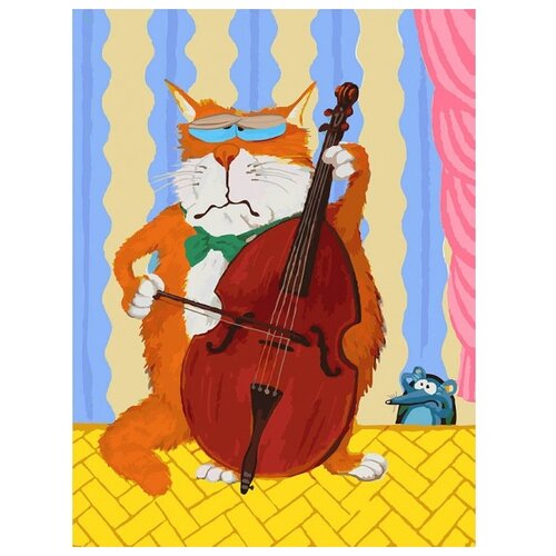 фото Набор для рисования "кот-музыкант" белоснежка