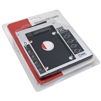 Переходник DVD to HDD(SSD) / Optibay 12.7 mm / Адаптер для жёсткого диска / Оптибей / Корпус для жесткого диска вместо dvd привода