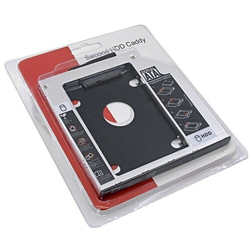 оптибей переходник cd dvd на hdd ssd 2 5 дюйма optibay 9 0 mm Переходник DVD to HDD(SSD) / Optibay 9.5 mm / Адаптер для жёсткого диска / Оптибей / Корпус для жесткого диска вместо dvd привода