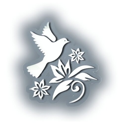 Зеркальная наклейка Птичка (размер птички 24 Х 33 см.)