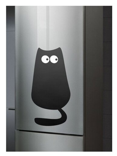 Магнитная меловая доска Doski4you "Кот №1", для рисования на холодильник, комплект / детская грифельная мел