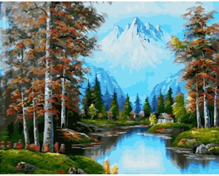 Картина по номерам Домик в горах 40х50 см Art Hobby Home