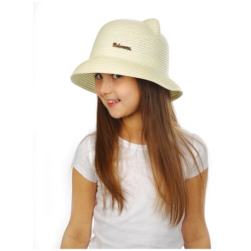 Шляпа Solorana, размер S(48-50), бежевый, экрю шляпа женская из натуральной рафии модная пляжная соломенная панама с лентой и широкими полями для отдыха летняя