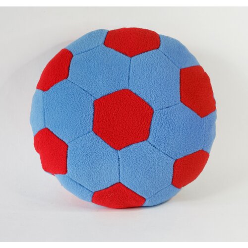 Подушка декоративная круглая цвет голубой, черный диаметр 30 см.