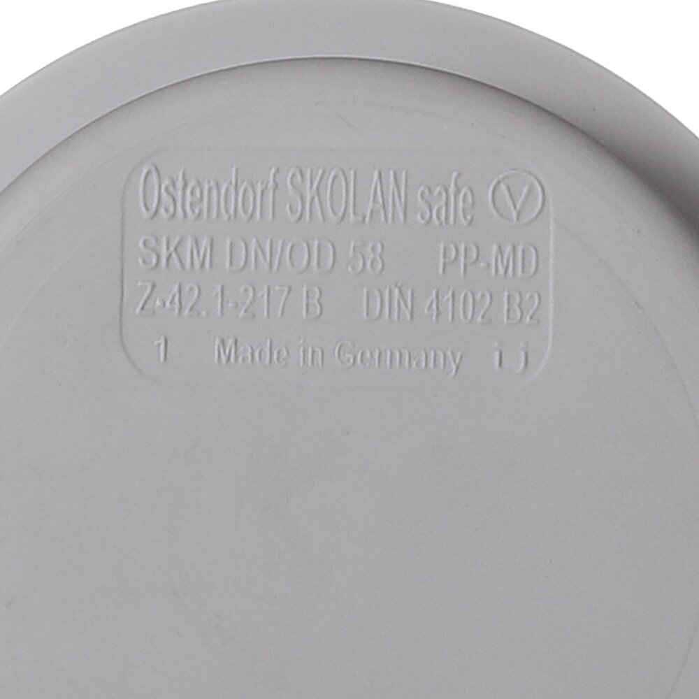 Заглушка Ostendorf SKM d58 пластиковая бесшумная для внутренней канализации (332620)