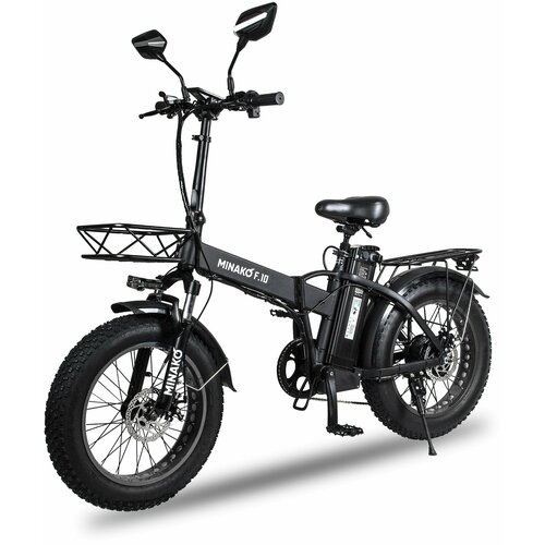 Электровелосипед Minako F10 полный привод 2х500W 48V спицы Black 12976700₽