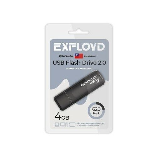 Флешка USB 2.0 Exployd 4 ГБ 620 ( EX-4GB-620-Black )