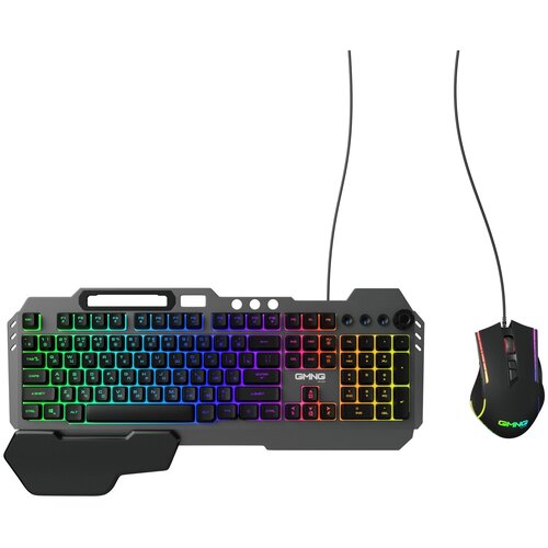 клавиатура оклик gmng 735gk черный usb multimedia for gamer led Клавиатура + мышь GMNG 700GMK клав: черный мышь: черный USB Multimedia LED (1533156)