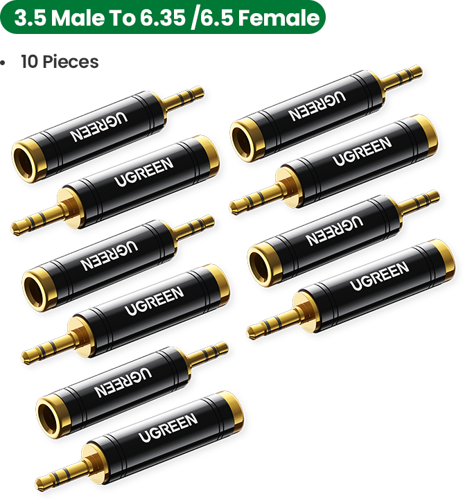 Адаптер UGREEN 60711_ 3.5 mm jack/6.3 мм jack - фото №3