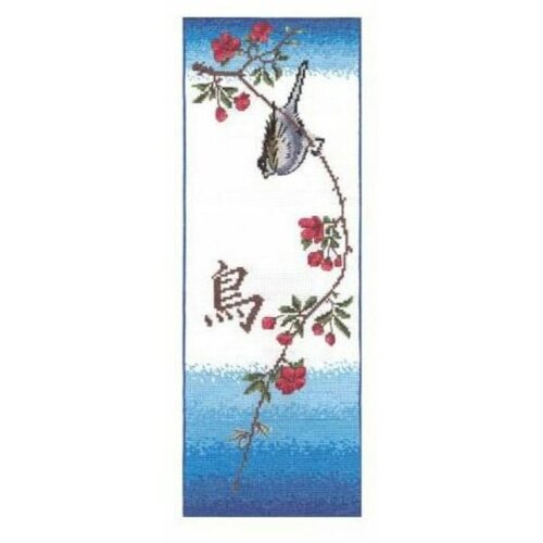 Набор для вышивания крестом схема черно-белая Panna, картина, Ранняя пташка, 14*39см