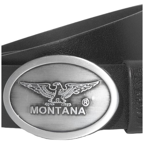 Ремень Montana, натуральная кожа, металл, для мужчин, размер XXL, длина 130 см., серебряный, черный