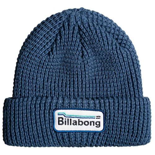 Шапка бини BILLABONG Walled Beanie, демисезон/зима, размер б/р, синий