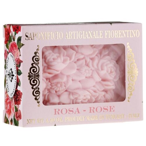 Saponificio Artigianale Fiorentino Мыло кусковое Botticelli Rose, 125 мл, 125 г мыло с ароматом желтой розы florinda soap yellow rose