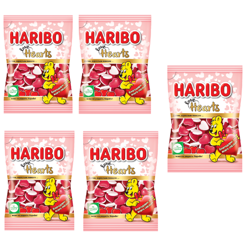 фото Haribo мармелад сердечки 100 г - набор 5 штук