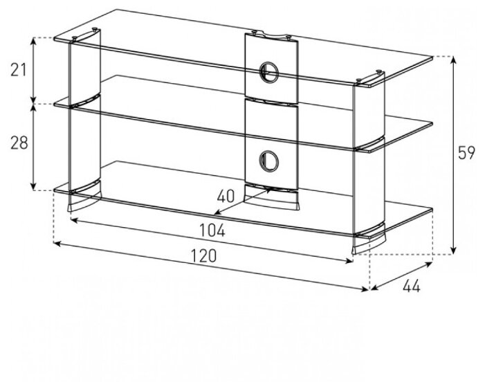 Стойка под телевизор Sonorous - фото №6