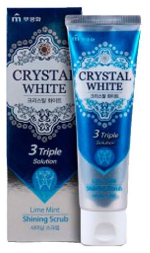 Зубная паста Mukunghwa Crystal White, мята и лайм, 100 мл, синий