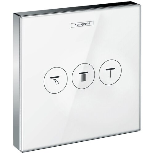 Hansgrohe 15736400 ShowerSelect Запорно-переключающее устройство на 3 выхода, белый/хром запорно переключающее устройство hansgrohe showerselect 15736600