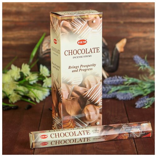 Благовония HEM 20 палочек угольные chocolate блок 6 шт благовоние hem шоколад chocolate