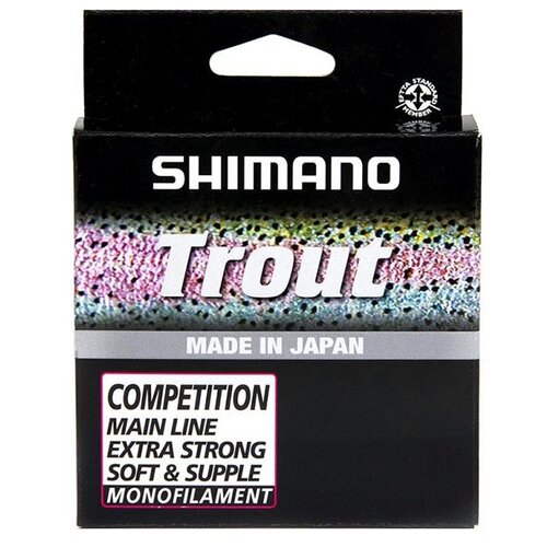 фото Леска shimano trout competition mono 150 м красная 0,14 мм