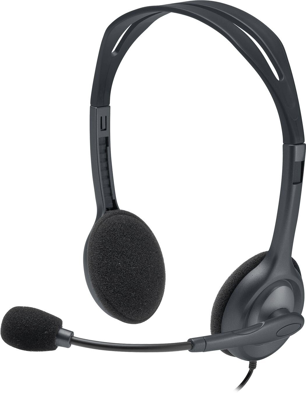 Наушники с микрофоном Logitech H111 серый 2.35м накладные оголовье 981-000593