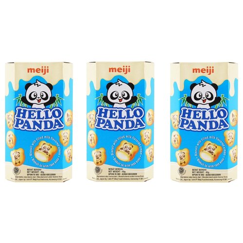 фото Набор печенья meiji hello panda с ванильным кремом 45 гр. (3 шт)