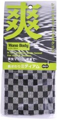 Мочалка OH:E Mono Body средняя (100 см) черный/серый