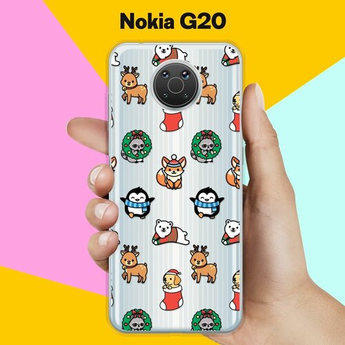 Силиконовый чехол на Nokia G20 Узор / для Нокия Джи20 силиконовый чехол на nokia g20 узор 6 для нокия джи20