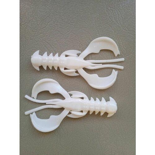 Силиконовая приманка Рак (Yabby) 40 мм, Белый (White), 10 шт. уп.