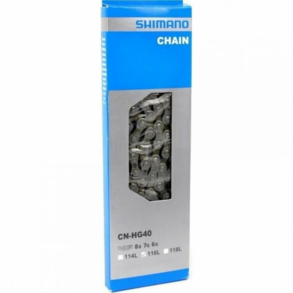 Цепь Shimano CN-HG40 116 звеньев, 6/7/8 скоростей, замок UG51 (ECNHG40116Q)