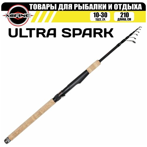 Спиннинг MIFINE ULTRA SPARK телескопический 2.1м (10-30гр), для рыбалки, рыболовный cпиннинг mifine trong fishing rod телескопический 3 0м 80 120гр для рыбалки рыболовный