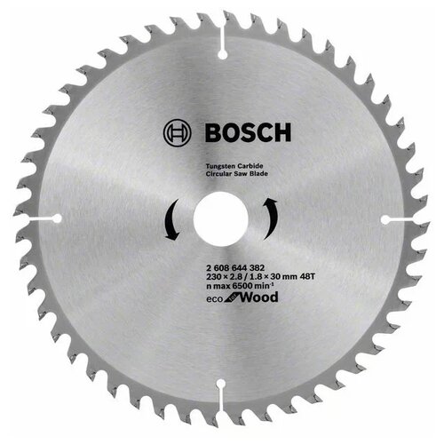 Пильный диск BOSCH Eco for wood 2608644382 230х30 мм пильный диск bosch 2608640513 230х30 мм