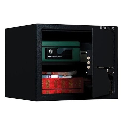 фото Сейф мебельный brabix "sf-280kl", 280х350х300 мм, ключевой замок, черный, 291148, s103br212314