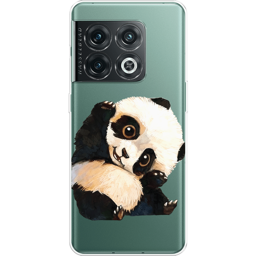 Силиконовый чехол на OnePlus 10 Pro / ВанПлас 10 Про Большеглазая панда, прозрачный силиконовый чехол на oneplus 10 pro ванплас 10 про на счастье прозрачный